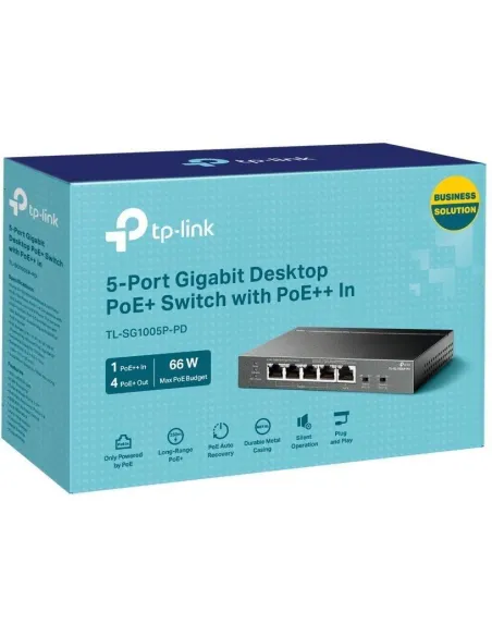 TP- Link TL-SG1005P-PD Switch de Sobremesa 5 Puertos Gigabit con 4 Puertos PoE
