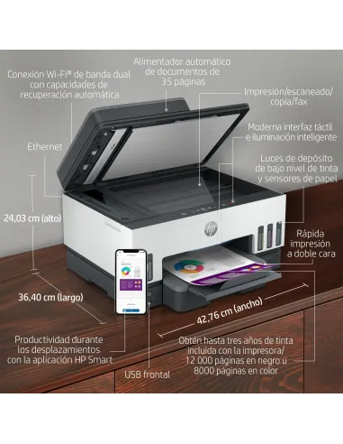 HP Smart Tank 7605 Impresora Multifunción Color WiFi Dúplex Fax