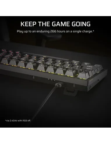 Corsair K65 Plus Wireless Tactile Teclado Gaming Inalámbrico Negro
