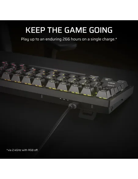 Corsair K65 Plus Wireless Tactile Teclado Gaming Inalámbrico Negro