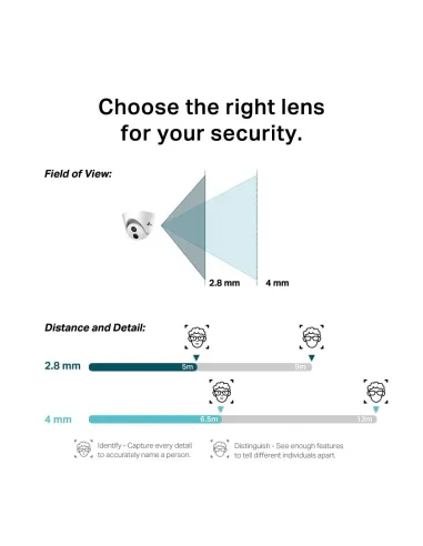 TP-Link VIGI C440I Cámara de Videovigilancia de Interior Tipo Turret 2.8mm 4MP Blanca