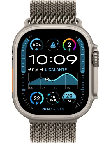 Apple Watch Ultra 2 (2024) 49mm Caja Titanio Natural con Correa Milanese Loop Titanio Natural L