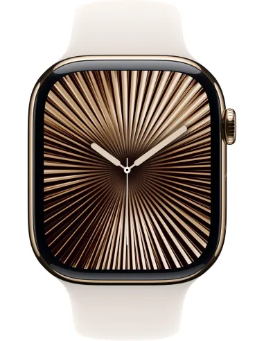 Apple Watch Series 10 46mm Caja Titanio Oro con Correa Deportiva Blanco Estrella S/M