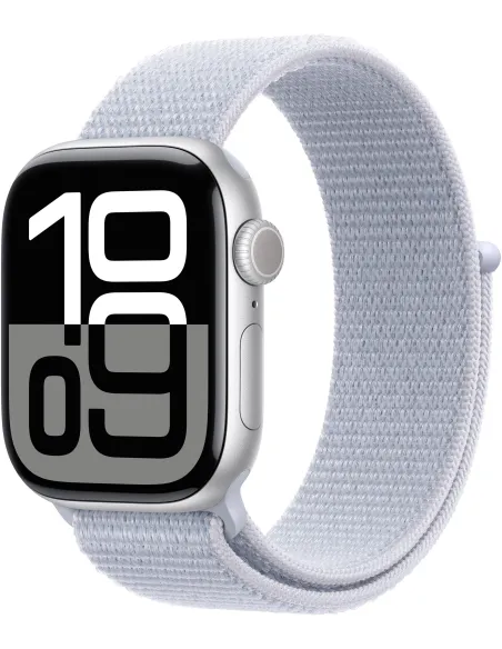 Apple Watch Series 10 GPS 42mm Caja Aluminio Plata con Correa Loop Deportiva Azul