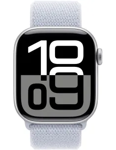 Apple Watch Series 10 GPS 42mm Caja Aluminio Plata con Correa Loop Deportiva Azul