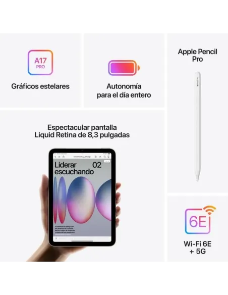 Apple iPad mini 2024 128GB WiFi Cellular Púrpura