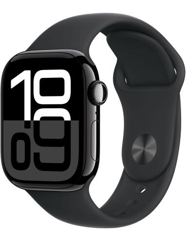 Apple Watch Series 10 GPS 42mm Caja Aluminio Negro Azabache con Correa Deportiva Negra S/M