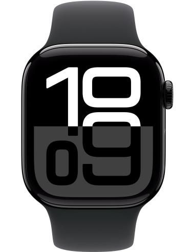 Apple Watch Series 10 GPS 42mm Caja Aluminio Negro Azabache con Correa Deportiva Negra S/M