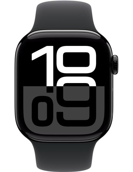 Apple Watch Series 10 GPS 42mm Caja Aluminio Negro Azabache con Correa Deportiva Negra S/M
