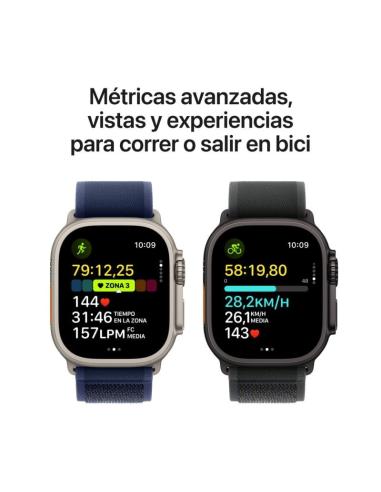 Apple Watch Ultra 2 GPS Cellular 49mm Caja Negra Titanio con Correa Trail Loop M/L Negra