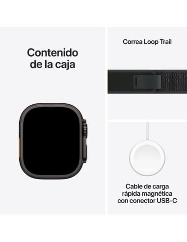 Apple Watch Ultra 2 GPS Cellular 49mm Caja Negra Titanio con Correa Trail Loop M/L Negra
