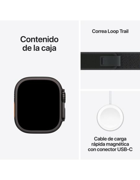 Apple Watch Ultra 2 GPS Cellular 49mm Caja Negra Titanio con Correa Trail Loop M/L Negra