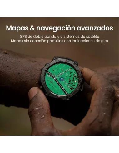 Amazfit T-Rex 3 Reloj Smartwatch AMOLED 2000nits GPS Mapas Control por Voz con IA Negro Onyx