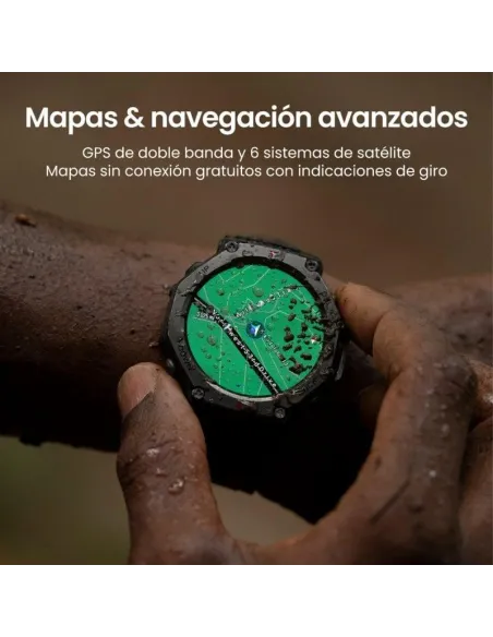 Amazfit T-Rex 3 Reloj Smartwatch AMOLED 2000nits GPS Mapas Control por Voz con IA Negro Onyx