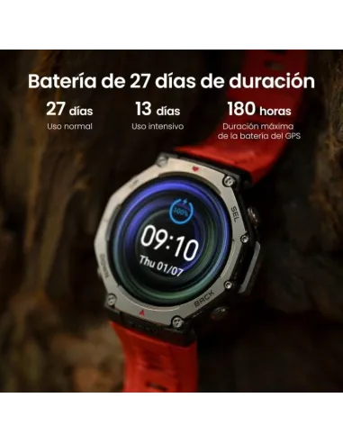 Amazfit T-Rex 3 Reloj Smartwatch AMOLED 2000nits GPS Mapas Control por Voz con IA Negro Onyx
