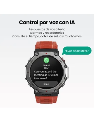 Amazfit T-Rex 3 Reloj Smartwatch AMOLED 2000nits GPS Mapas Control por Voz con IA Negro Onyx