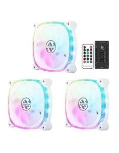Abkoncore Spectrum Sync Pack 3 Ventiladores 120mm + Control HUB Blanco RGB Blanco