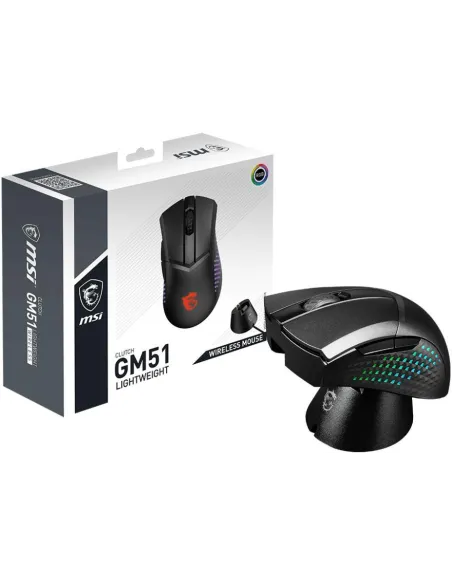 MSI Clutch GM51 Lightweight Wireless Ratón Gaming Óptico RGB 26000 DPI Negro
