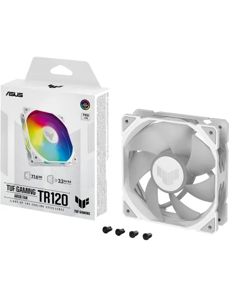Asus TUF Gaming TR120 ARGB Fan Single Pack Ventilador Suplementario 120mm Blanco