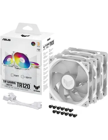 Asus TUF Gaming TR120 ARGB Fan Triple Pack Ventilador Suplementario 120mm Blanco