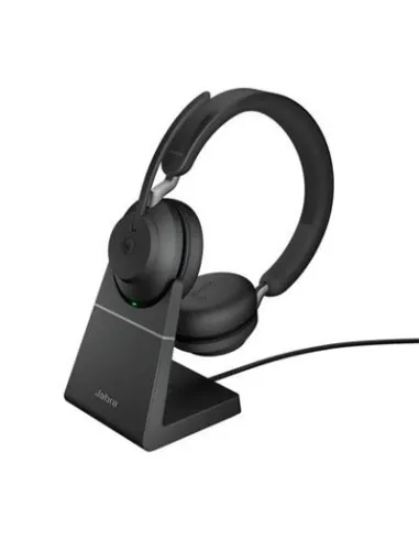 Jabra Evolve2 65 MS Teams Mono Auricular Bluetooth con Soporte de Carga USB-C Negro