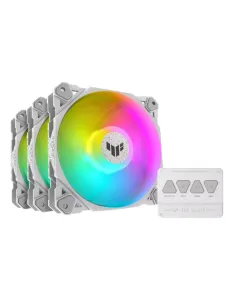 Asus TUF Gaming TF120 ARGB White Edition Kit de 3 Ventiladores con Control de Aire 120mm Blanco