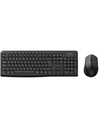 CoolBox COO-KTR-03W Kit de Teclado y Ratón Inalámbricos Negros