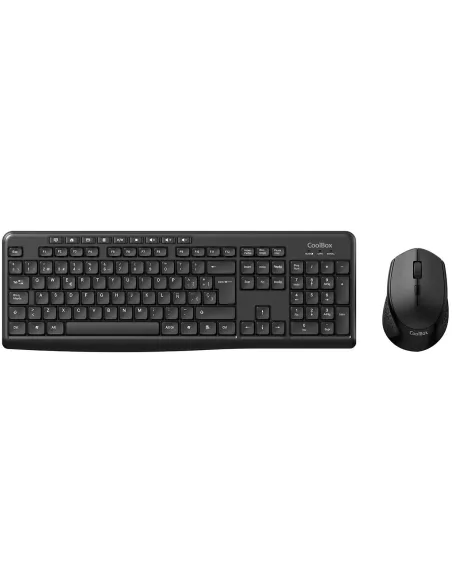 CoolBox COO-KTR-03W Kit de Teclado y Ratón Inalámbricos Negros