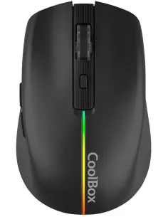 CoolBox W01 Ratón Inalámbrico 1600 DPI Negro-FTRRIN0540