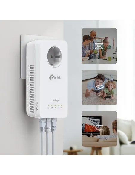 TP-Link TL-WPA8631P KIT PLC Powerline Red Eléctrica AV1000 + WiFi AC1300 Puerto Gigabit con Enchufe