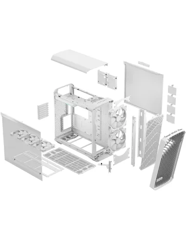 Fractal Design Torrent Cristal Templado E-ATX USB-C Blanco