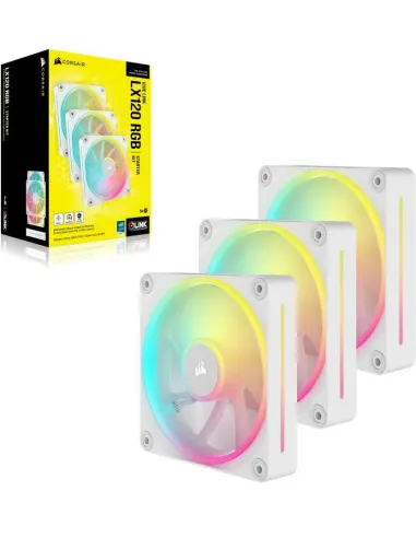 Corsair iCUE LINK LX120 RGB Triple Ventilador 120mm Blanco