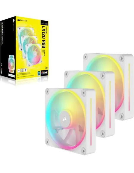 Corsair iCUE LINK LX120 RGB Triple Ventilador 120mm Blanco