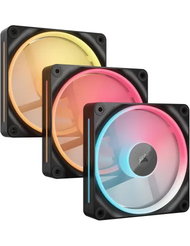 Corsair iCUE LINK LX120-R RGB Pack Triple Ventilador Suplementario PWM 120mm Negro