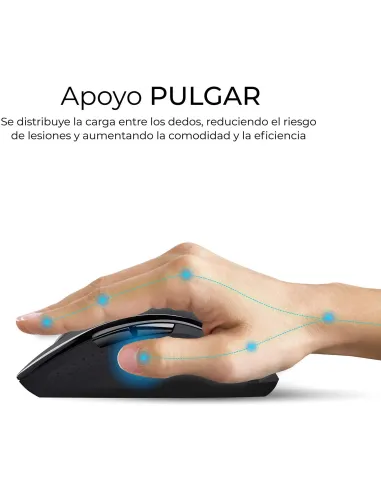 Subblim COMBO DUAL OFFICE PROWAVE BLACK Kit de Teclado y Ratón Inalámbricos Negros