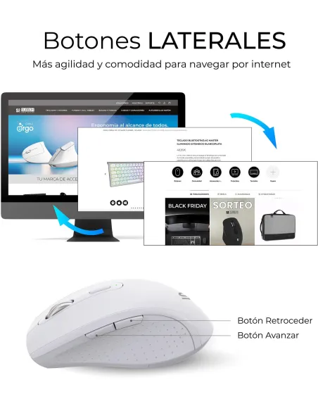 Subblim COMBO DUAL OFFICE PROWAVE WHITE Kit de Teclado y Ratón Inalámbricos Blancos