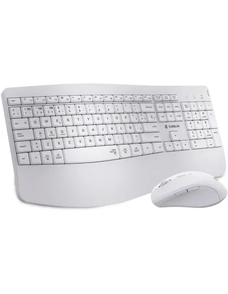 Subblim COMBO DUAL OFFICE PROWAVE WHITE Kit de Teclado y Ratón Inalámbricos Blancos