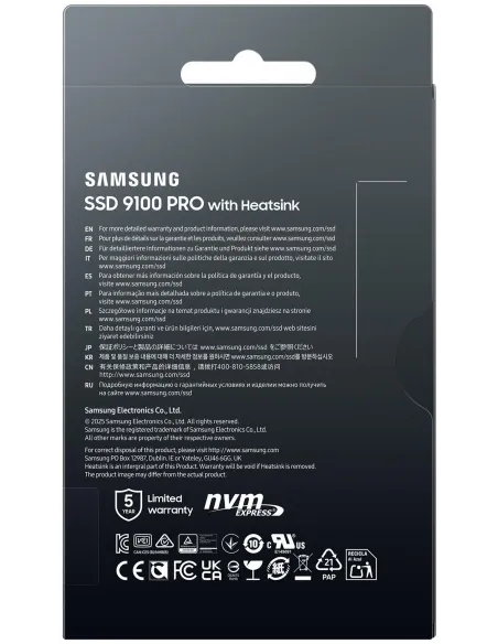 Samsung 9100 Pro MZ-VAP4T0CW NVMe SSD M.2 4TB PCIe 5.0