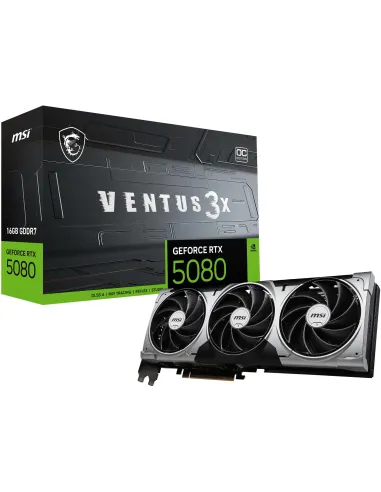 MSI GeForce RTX 5080 VENTUS 3X OC 16GB GDDR7 Reflex 2 RTX AI DLSS4