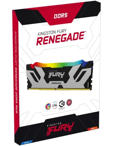 Kingston Fury Renegade RGB KF568C36RSA-16 DDR5 6800MHz 16GB CL36 Negra/Plata