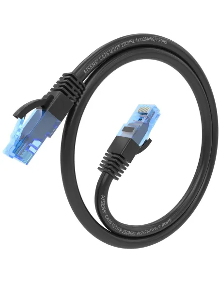 Aisens A135-0840 Cable de Red Rj-45 Cat.6 UTP 30cm Negro