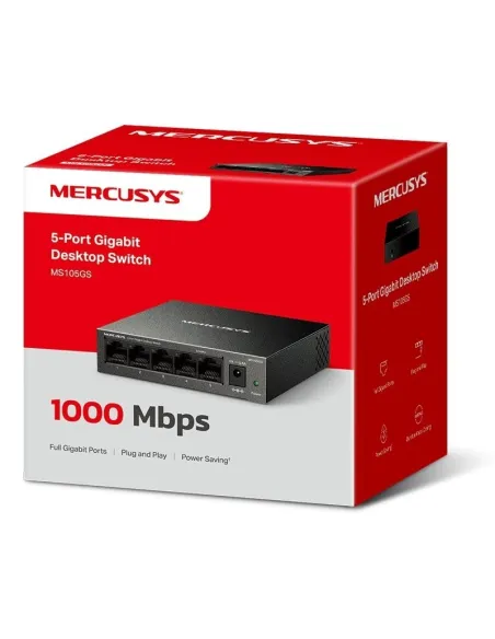 Mercusys MS105GS Switch Gigabit de Sobremesa 5 Puertos RJ-45