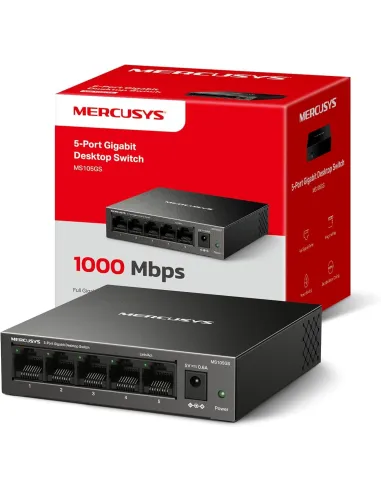 Mercusys MS105GS Switch Gigabit de Sobremesa 5 Puertos RJ-45