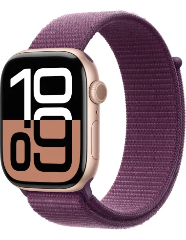 Apple Watch Series 10 MWY83QL/A GPS 46mm Caja Aluminio Oro Rosa con Correa Loop Deportiva Púrpura