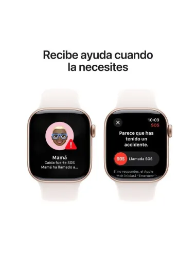Apple Watch Series 10 MWYY3QL/A GPS 46mm Caja Titanio Pizarra con Correa Deportiva Blanca M/L
