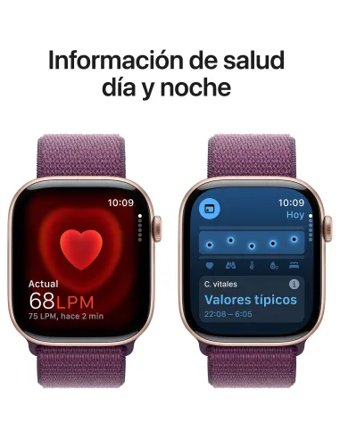 Apple Watch Series 10 MWY83QL/A GPS 46mm Caja Aluminio Oro Rosa con Correa Loop Deportiva Púrpura