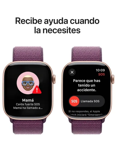 Apple Watch Series 10 MWY83QL/A GPS 46mm Caja Aluminio Oro Rosa con Correa Loop Deportiva Púrpura