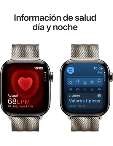 Apple Watch Series 10 MWXF3QL/A GPS 42mm Caja Titanio con Correa Milanese Loop Acero Inoxidable M/L