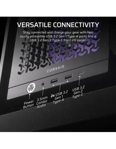 Corsair Frame 4000D RS ARGB Cristal Templado USB 3.2 Negra