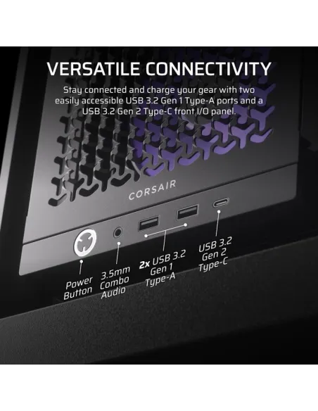 Corsair Frame 4000D RS ARGB Cristal Templado USB 3.2 Negra